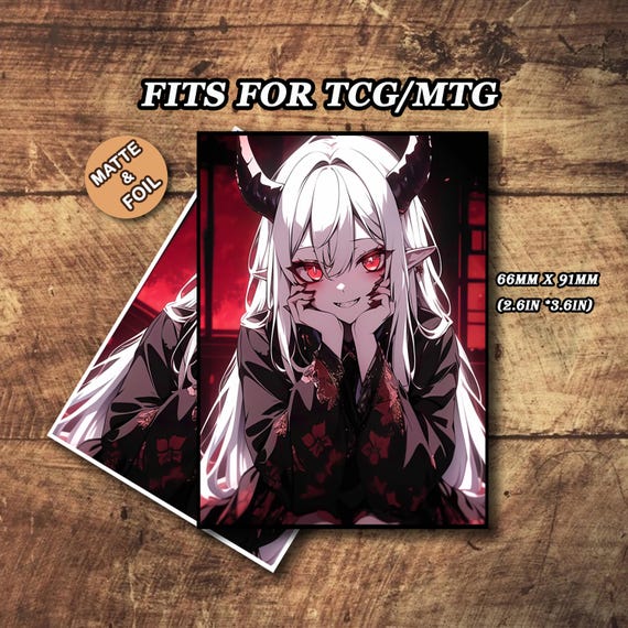 MTG Card Sleeves - Demon Girl Theme, Standard & Japanese Size, Foil or  Matte - Etsy