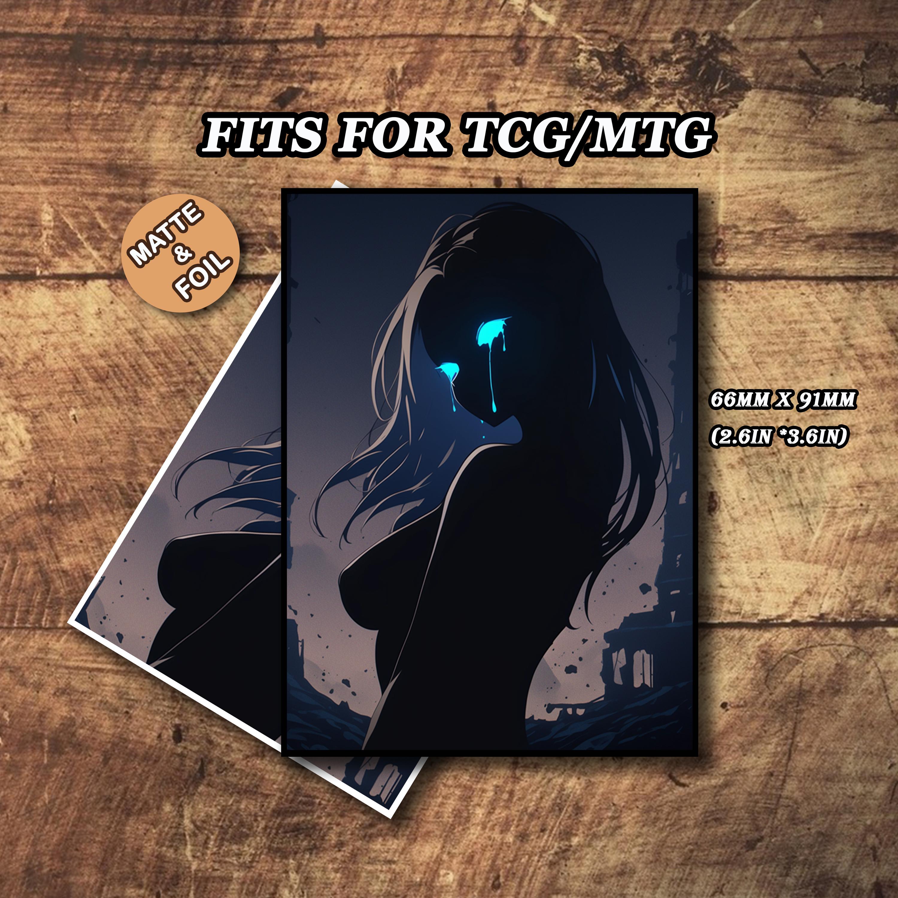Mtg Card Sleeves, Mtg Sleeves Matte, Blue Teardrops Card Sleeves, Top Quality and Detailed Magic Card Sleeve, Art Card Sleeves