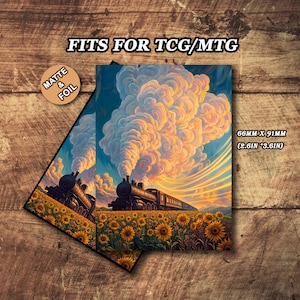 Fundas para cartas Mtg, fundas para cartas Autumn Train, fundas con arte detallado y de máxima calidad, fundas para cartas Magic