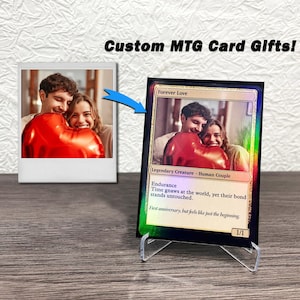 Custom Foil MTG Card Proxy - Editable and Personalized! Add Text & Photo - Perfect Gift for Husband, Dad, Couples (Anniversary, Wedding)