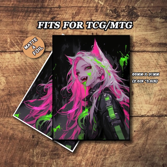 Mtg Card Sleeves, Neon Phantom Fox Theme TCG Sleeves, Matte or Foil,  Standard Size - Etsy Norway