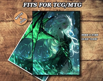 Mtg Card Sleeves, Forest Elf Tcg Sleeves, Matte or Foil, Gamer Gift, 66X91mm