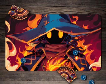 MTG プレイマット、フレイムメイジ TCG プレイマット、ゾーン付き