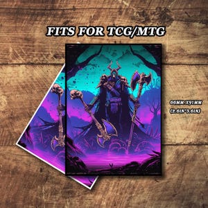 Bustine protettive per carte MTG, bustine protettive per carte a tema Zombie, bustine protettive per carte artistiche MTG e TCG personalizzate, bustine protettive per carte resistenti e di alta qualità, opzione Foil/Holo