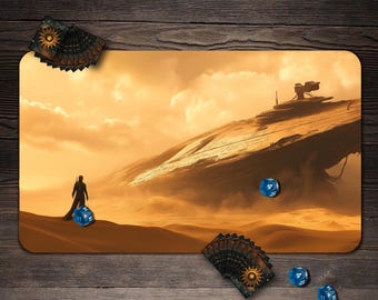 MTG Playmat, Desert Remains Theme, TCG Playmat with Zones - 24"x14"/31"x15.5" Option