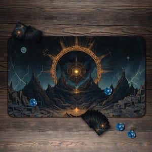 MTGプレイマット、アストラルレリックスMTGマット、ゾーン付きTCG/MTGプレイマット - 24インチ×14インチ、カスタムプレイマット、テーブルトップゲームギフト