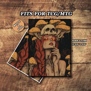 MTG Card Sleeves - Skull Witch Theme, Standard & Japanese Size, Foil or Matte