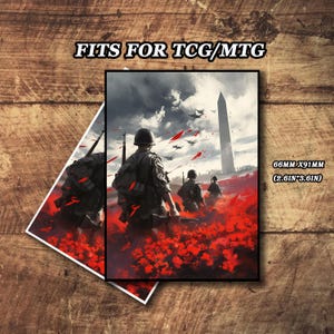 Mtg Custom Matte Sleeves, Kartenhüllen zum Thema „Echoes of Valor“, hochwertige und detaillierte mattierte Kartenhüllen, magische Kartenhülle