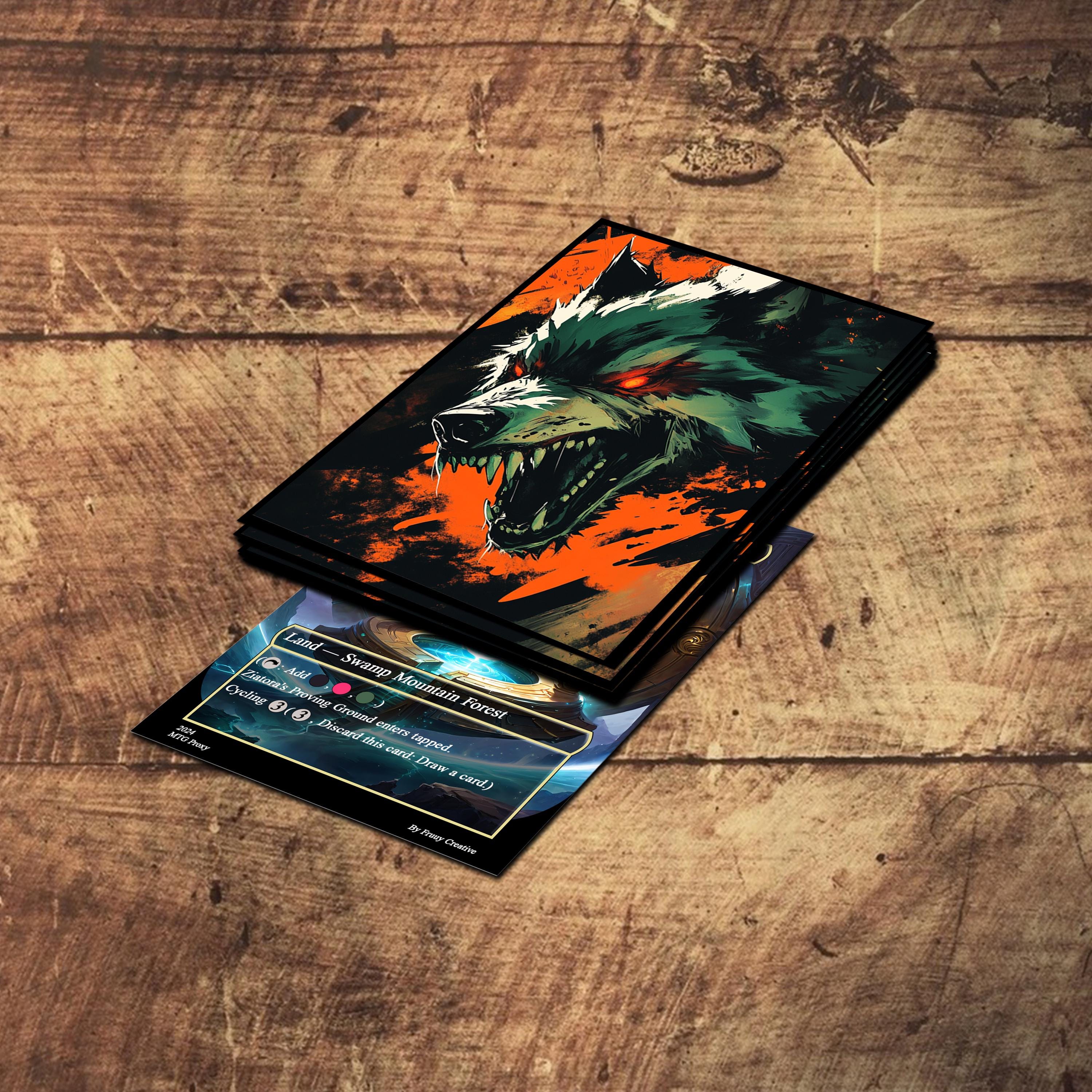 MTGスリーブ、TCGカードスリーブ、狼テーマカードスリーブ、カスタム