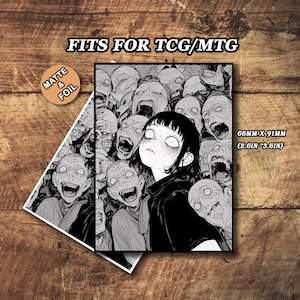 MTG Card Sleeves, Anime Zombie Card Sleeve, Matte or Foil, Standard Size