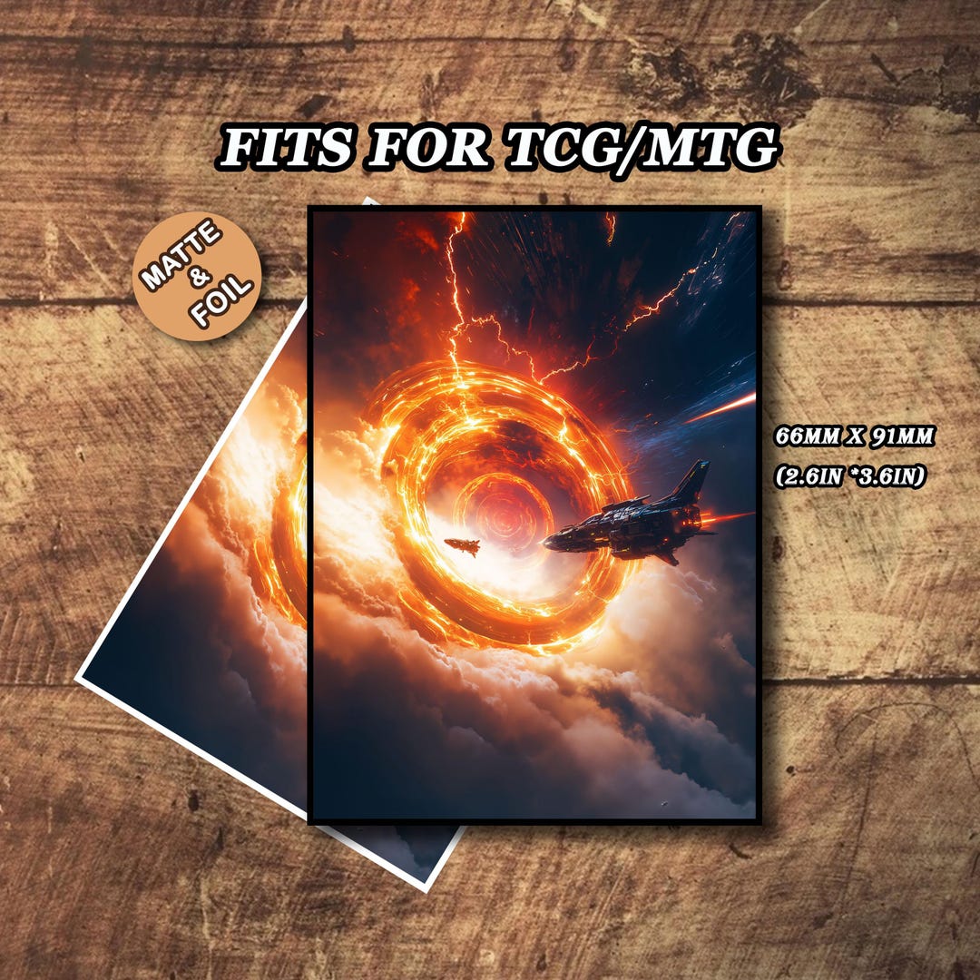 Mtg Card Sleeves, Spaceship Card Sleeve, Matte or Foil, Gamer Gift ...