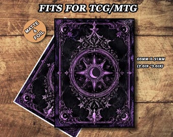 Mtg Card Sleeves, Dark Astral Tcg Sleeves, Matte or Foil, Gamer Gift, 66x91mm