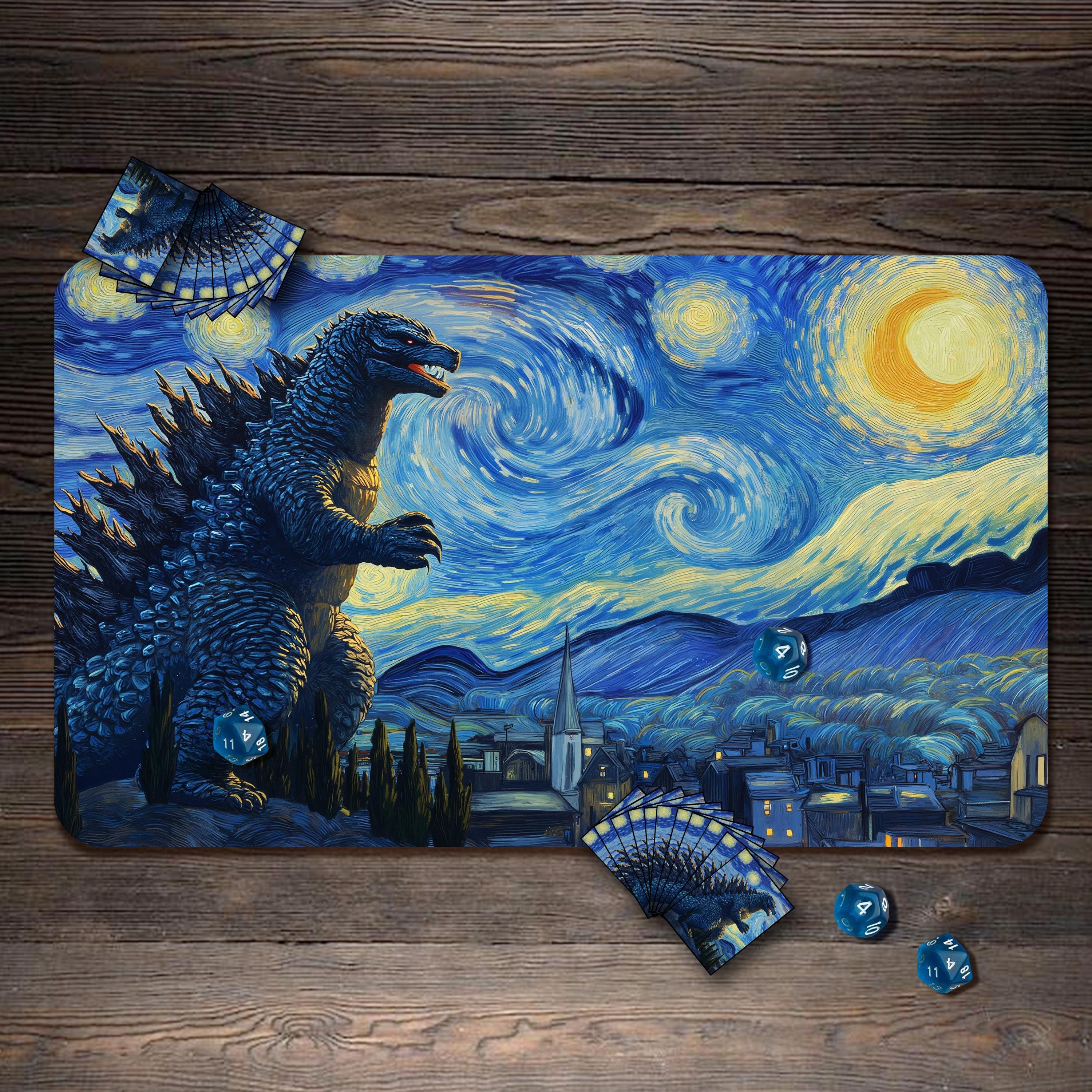 星月夜 The starry night Van Gogh プレイマット OMA Mtg Starry Night Playmat - Etsy