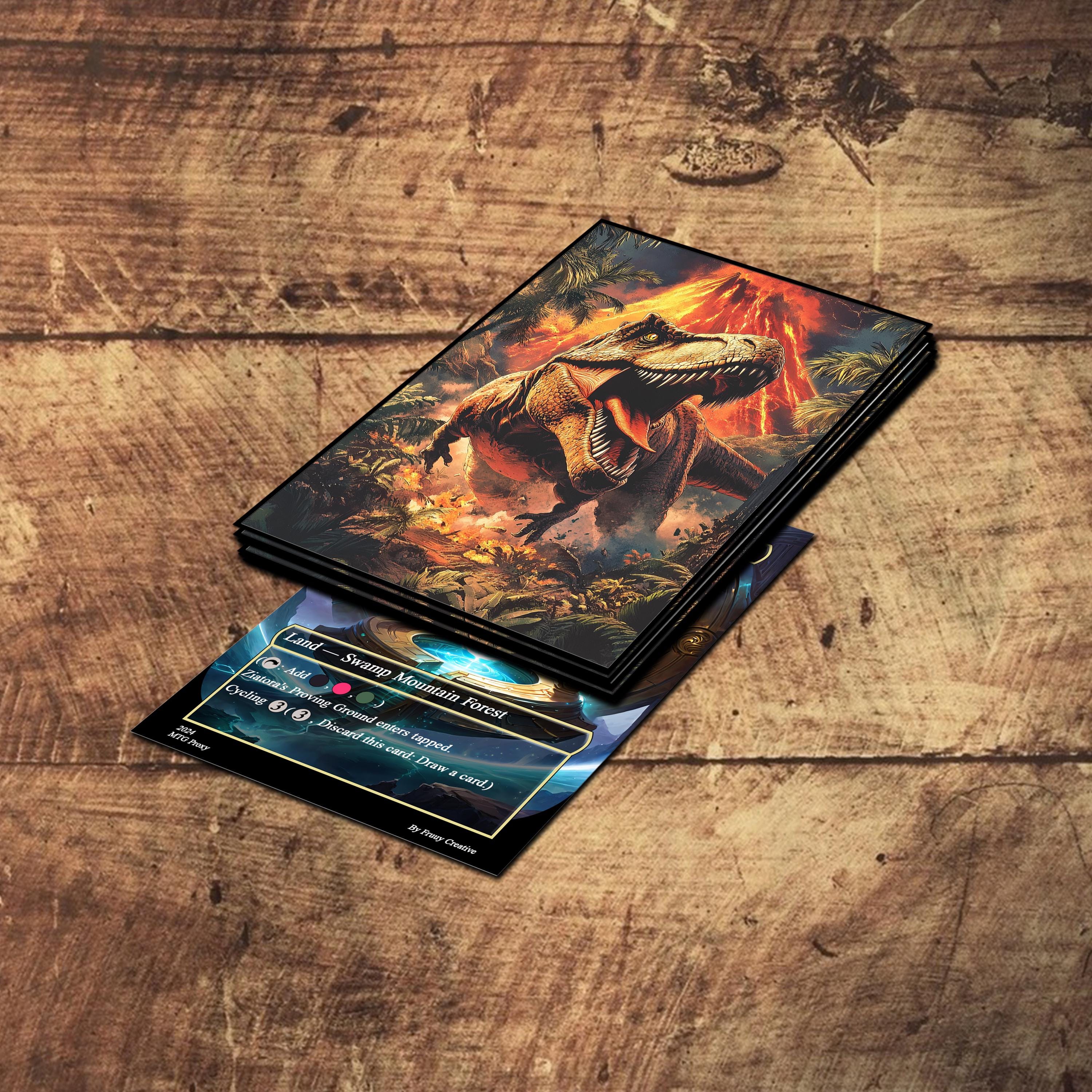 Mtg Card Sleeves, Dinosaur Revenge Magic Sleeves, Matte or Foil, Gift for  Gamers - Etsy