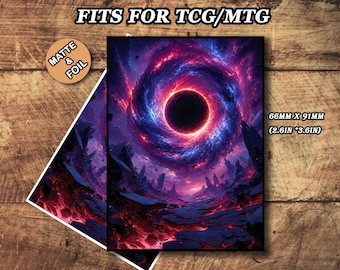 Mtg Card Sleeves, Solar Eclipse Tcg Sleeves, Matte or Foil, Gamer Gift, 66x91mm