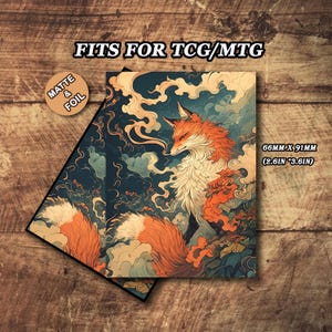 Pochettes Mtg, pochettes pour cartes renard anime, pochettes pour cartes d'art détaillées et de qualité supérieure, pochette pour cartes magiques