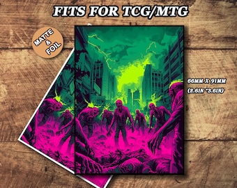 MTG Card Sleeves - Neon Zombies Theme Card Sleeves, Standard & Japanese  Size, Foil or Matte - Etsy New Zealand