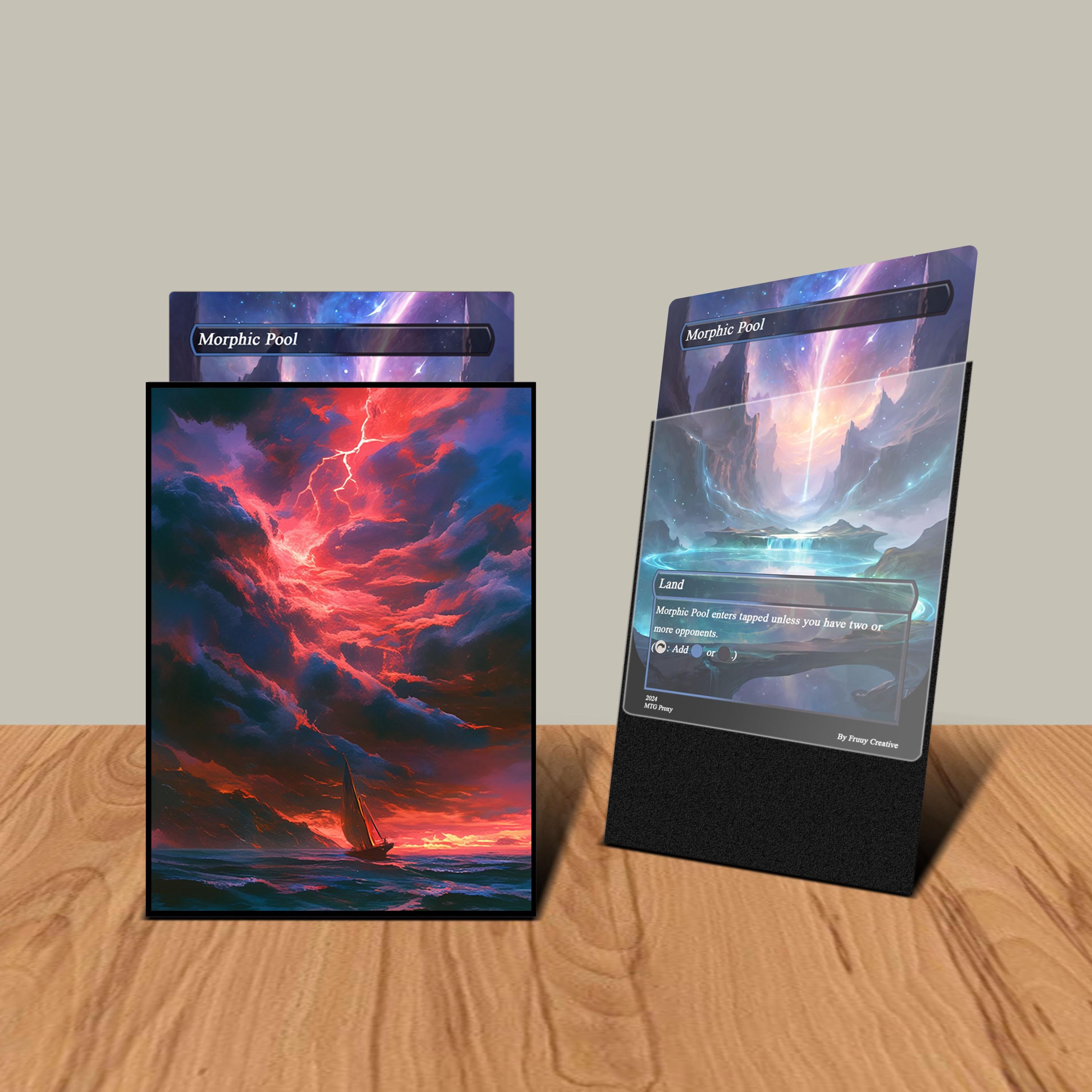 storm card sleeves Amazon.com: Realm Guard 100ct Textured TCG/MTG Art Card Sleeves (Red/Blue Storm) : Toys & Games