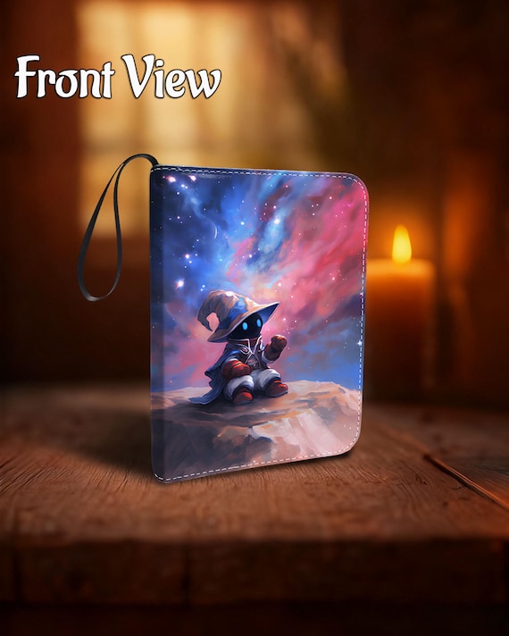 Trading Card Binder, Space Mage Theme, 4/9 Pocket, PU Leather