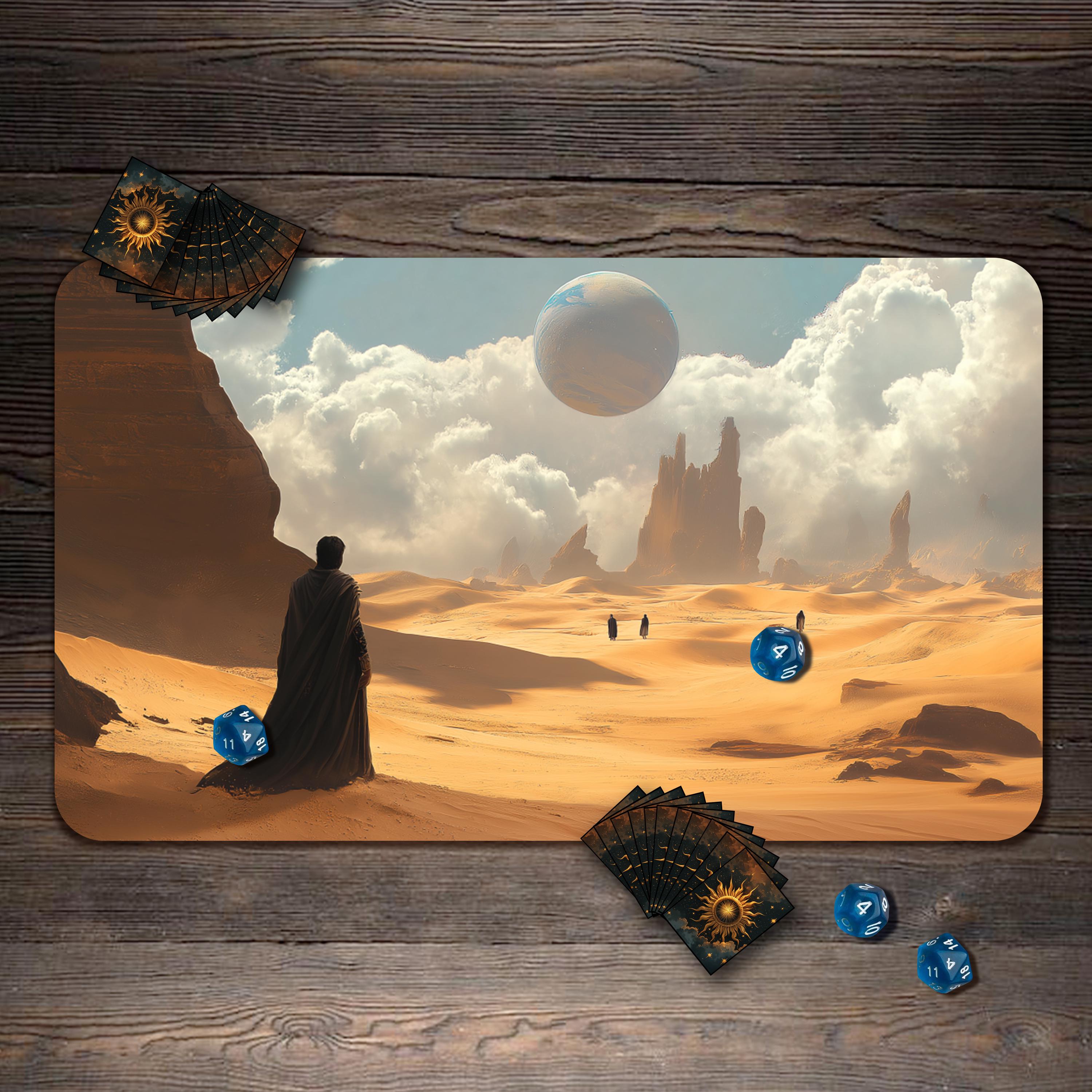 【即日発送・海外商品】　ズルズキン　プレイマット MTG プレイマット、砂漠の惑星テーマ、ゾーン付き TCG プレイマット