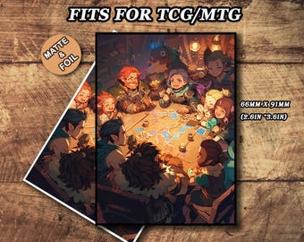 Mtg Card Sleeves Matte, Night of Gathering Art Card Sleeve, Gamer Gift, Standard Size