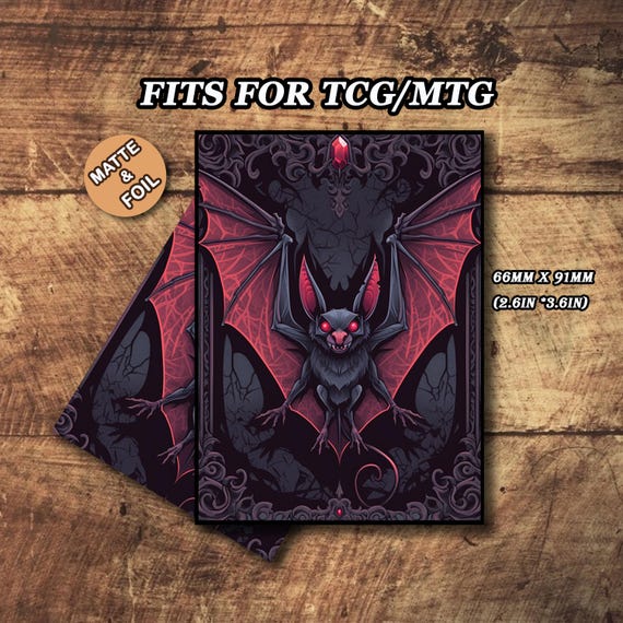 Mtg Card Sleeves, Vampire Bat Magic Sleeve, Matte or Foil, Gifts for Gamers  - Etsy