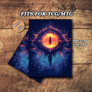 Pochettes pour cartes mates mates, Pochettes pour cartes sur le thème Dark Gaze, Pochettes pour cartes détaillées et de qualité supérieure, Pochettes pour cartes magiques, Pochettes pour cartes personnalisées