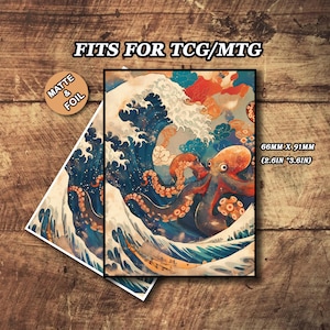 Pochettes pour cartes mates mates, pochettes pour cartes sur le thème des secrets sous-marins, pochettes pour cartes détaillées et de qualité supérieure, pochettes pour cartes magiques