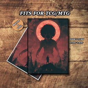 Bustine protettive per carte MTG, Bustine protettive opache per carte MTG, Bustine protettive per carte del Dio della Luna Arcana, Bustine protettive per carte Magic di alta qualità e dettagliate, Bustine protettive per carte artistiche
