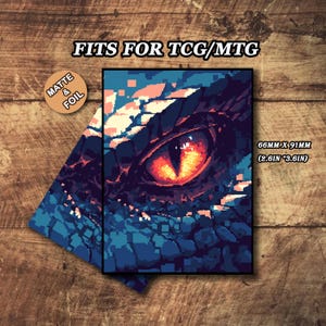 Mtg-kaarthoezen, Mtg-hoezen mat, pixelart Dragon Eye-kaarthoezen, topkwaliteit en gedetailleerde magische kaarthoezen, kunstkaarthoezen