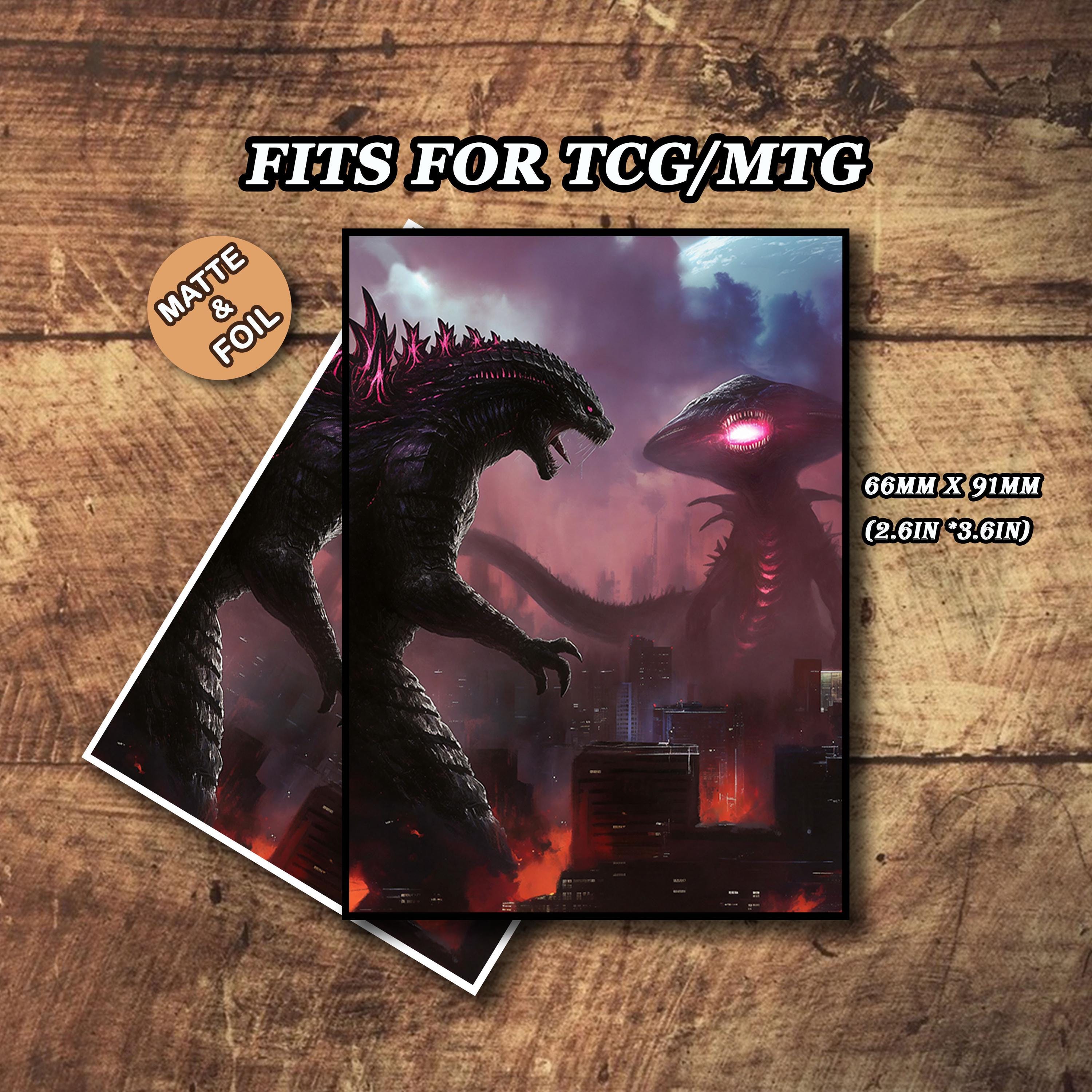 MTGカードスリーブ、アニメゴジラをモチーフにしたTCGスリーブ、マット