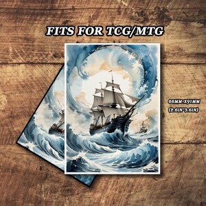 Fundas para cartas de MTG, fundas para cartas de TCG, fundas con arte personalizado, fundas con temática de barco pirata, fundas para juegos de cartas, fundas para cartas de Magic