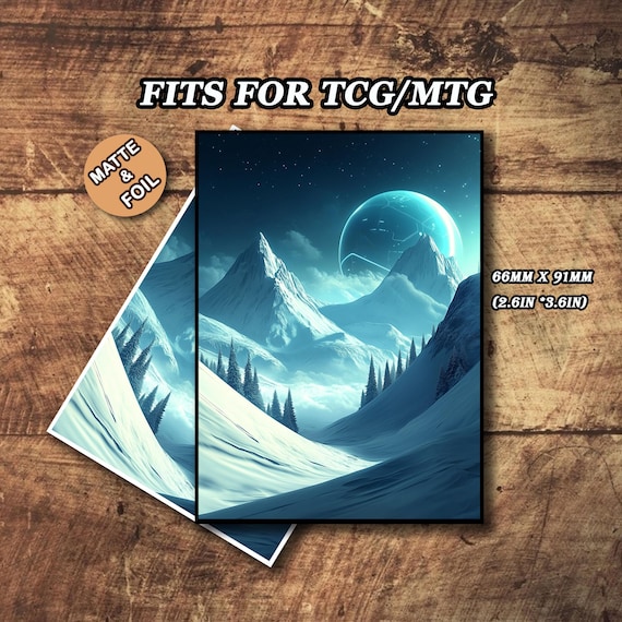 MTG Card Sleeves - Snow Mountain Magic Sleeves, Foil or Matte, Standard &  Japanese Size - Etsy