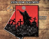 mtg zombie card sleeves (Zombie V1) 100% Hand-Drawn 100ct Textured Matte TCG/MTG Art by Realm Guard : Toys & Games kind character art hand MTG Card Sleeves - Zombie