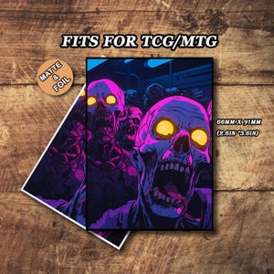 Mtg Sleeves Matte, Mtg Card Sleeves, Horror Zombies Theme Card Sleeve, Custom Matte Sleeves, Magic Card Sleeve, Gifts for Gamers
