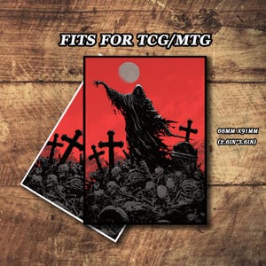 Mtg Card Sleeves, Death Cross Theme Card Sleeve, Top Quality and Detailed Art Sleeves, Magic Card Sleeve Foil/Matte TCG