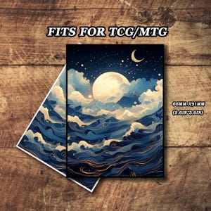 Capa de cartão de arte personalizada, capas de cartão de arte completas MTG e TCG, capa de cartão Sea of Stars, capa de cartão durável e de alta definição
