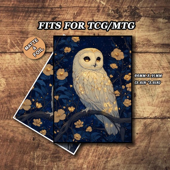 MTG Card Sleeves - Starry Night Owl Theme, Standard & Japanese Size, Foil  or Matte - Etsy New Zealand