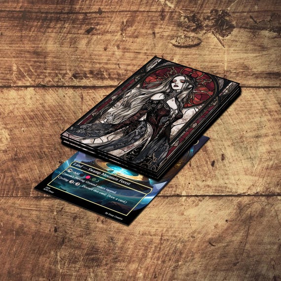 MTG Card Sleeves Vampire Art TCG/ - 100ct Matte Finish With Semi Gloss Front Protection Magic The Gathering Card Sleeves MTG Card Sleeves Vampire Art TCG/ - 100ct Matte Finish With Semi Gloss Front Protection Magic The Gathering Card Sleeves