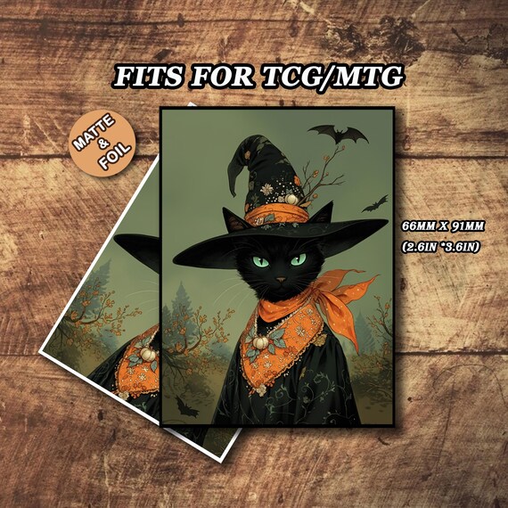 Mtg Sleeves, Halloween Black Cat Card Sleeves, Matte or Foil, Standard Size - Etsy Mtg Sleeves, Halloween Black Cat Card Sleeves, Matte or Foil, Standard Size - Etsy