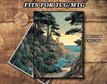 Fundas para cartas de MTG, fundas de TCG "Costa Misteriosa", mate o metalizadas, regalo para gamers