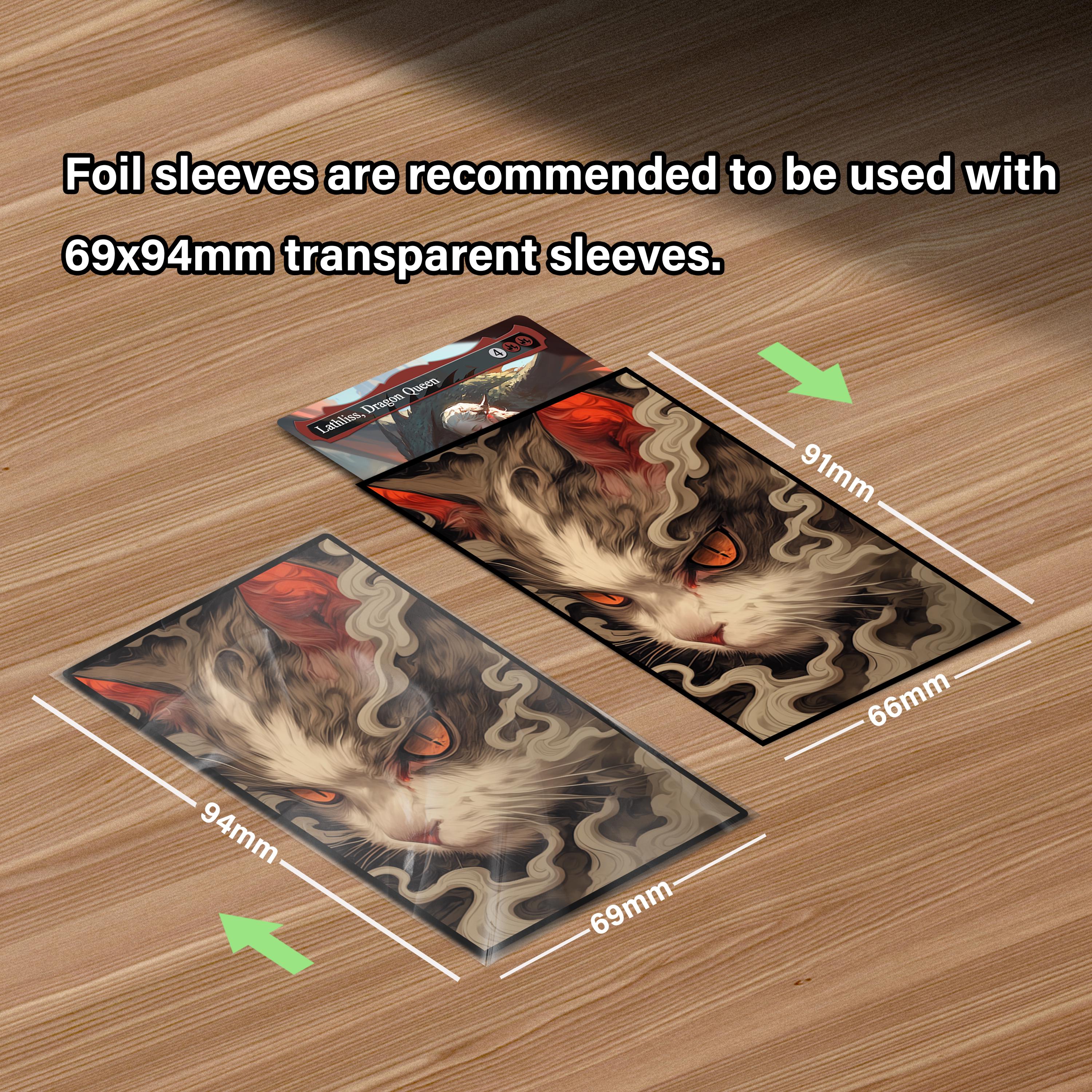 nyan cat card sleeves Realm Guard Graphene -100ct Textured Matte TCG/MTG Art Sleeves (Black Cat)  : Toys & Games