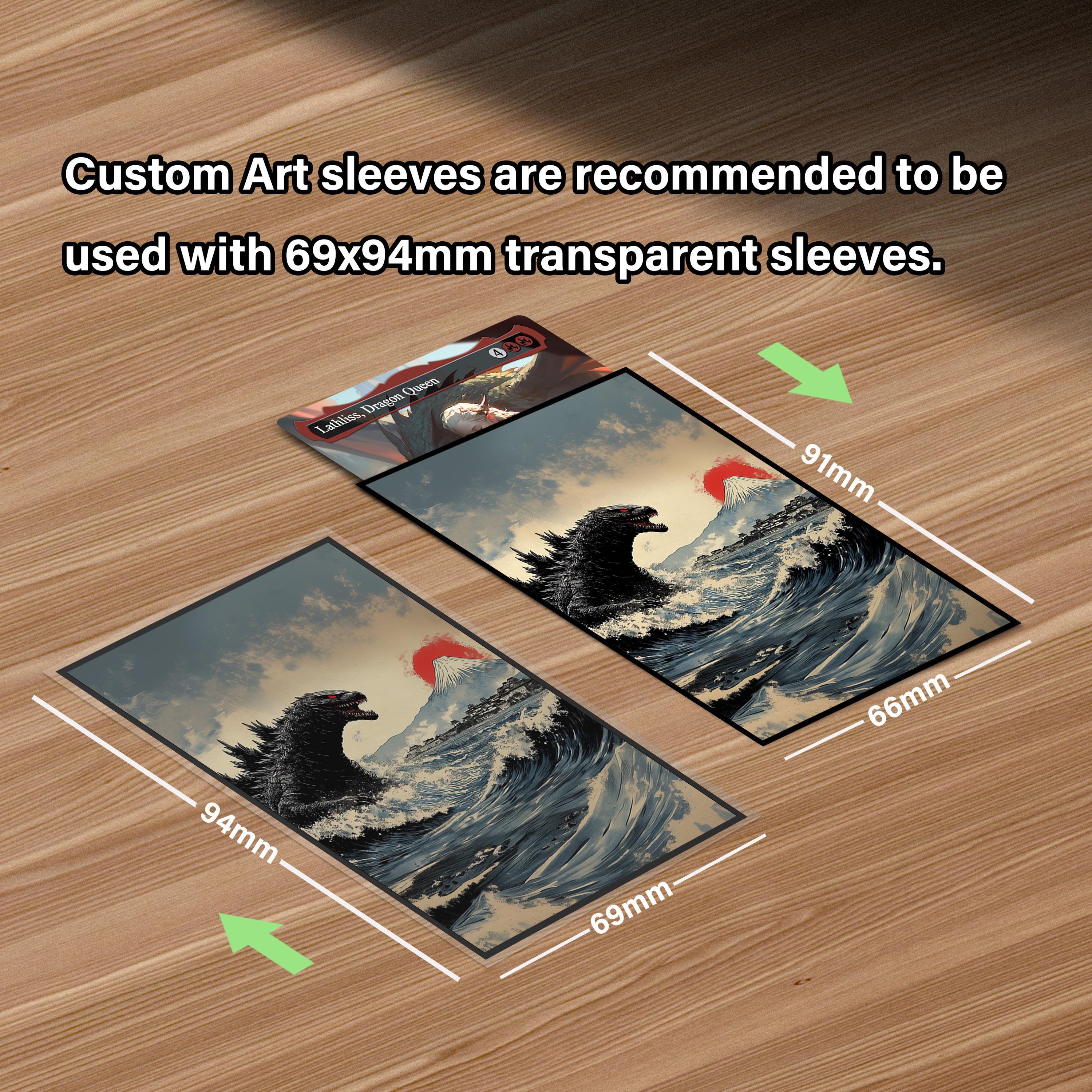 MTG カードスリーブ - ゴジラインスピレーションテーマ、標準サイズと