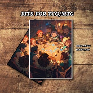 Mtg Card Sleeves, TCG Card Sleeve, Custom Art Card Sleeve, Night of Gathering Theme Card Sleeve, Card Game Sleeves, Magic Card Sleeve