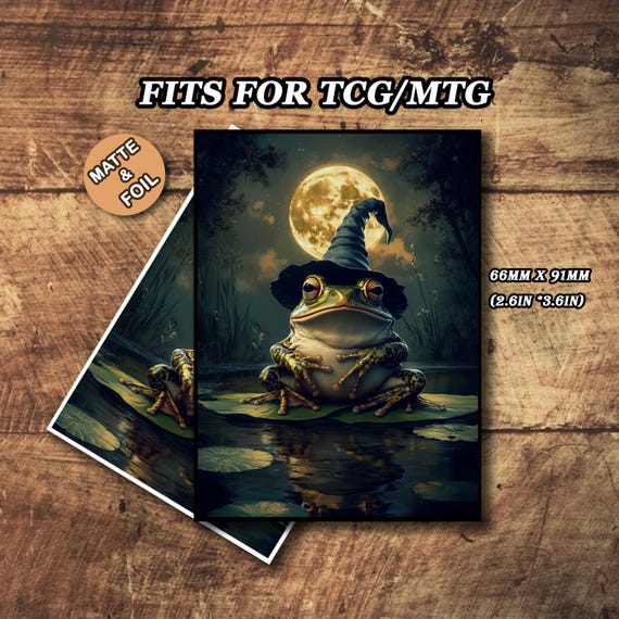 Mtg Card Sleeves, Magic Frog Commander Card Sleeve, Matte or Foil, Gift for Gamers Mtg Card Sleeves, Magic Frog Commander Card Sleeve, Matte or Foil, Gift for Gamers