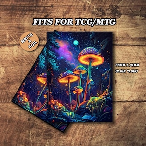 Bustine protettive per carte MTG, Bustine protettive per carte MTG, Bustine protettive per carte Fungo Luminoso, Bustine protettive opache personalizzate di alta qualità e con dettagli di alta qualità, Bustina protettiva per carte Magic