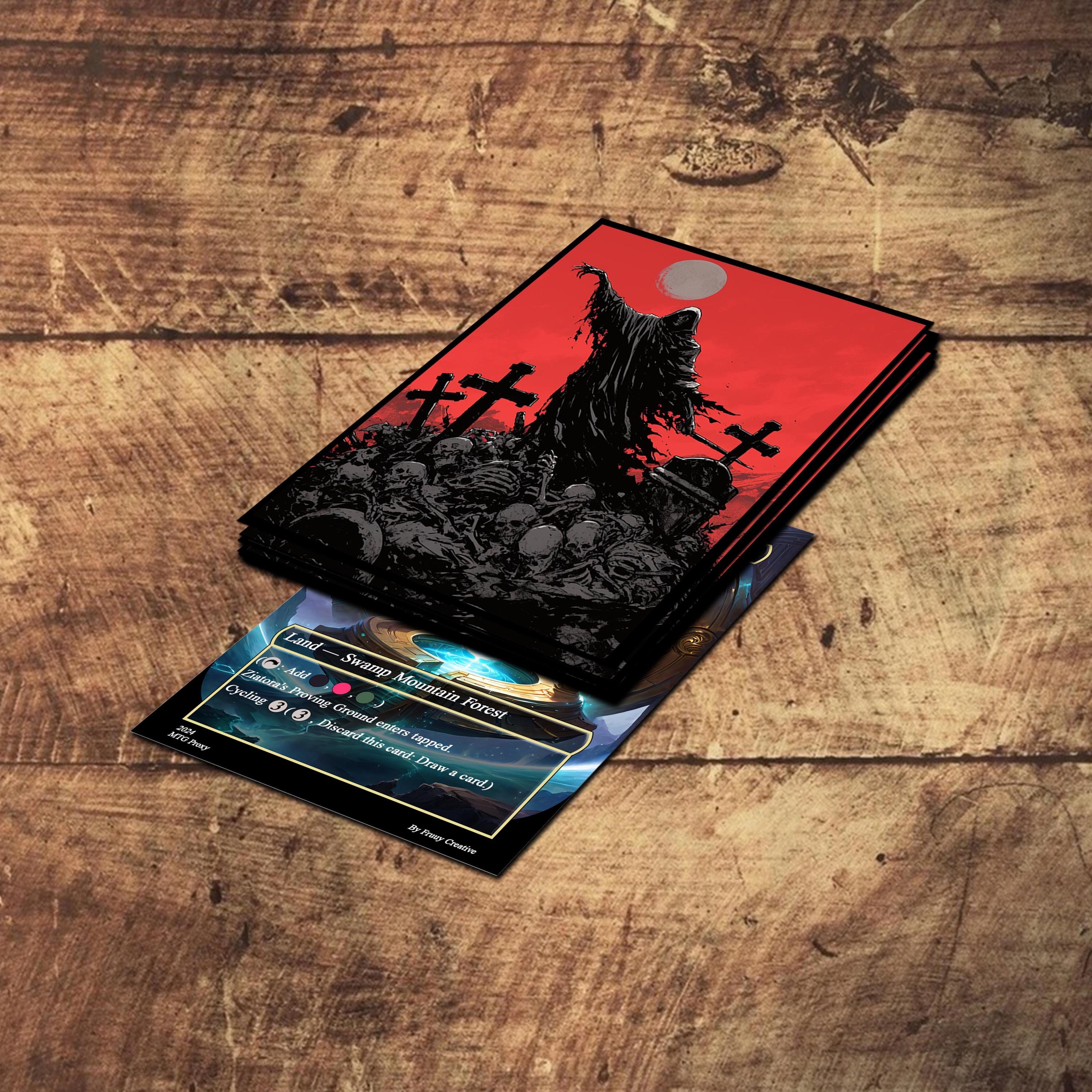 mtg zombie card sleeves (Zombie V1) 100% Hand-Drawn 100ct Textured Matte TCG/MTG Art by Realm Guard : Toys & Games Force of Will and More 100 Art Card Sleeves +