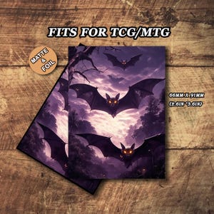 Koszulki na karty Mtg, Koszulki Mtg matowe, Koszulki na karty Vampire Bat, Najwyższej jakości i szczegółowe koszulki na karty Magic, Koszulki na karty Art