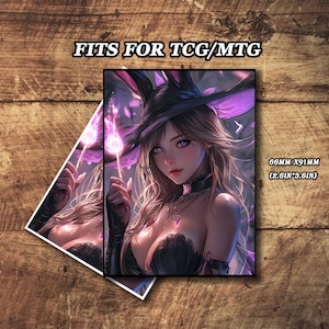 Mtg Sleeves, Bunny Girl Card Sleeves, Maniche artistiche dettagliate e di alta qualità, Maniche per carte Magic