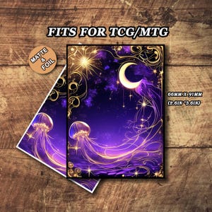 MTG-kaarthoezen, MTG-hoezen mat, Starlit Night-themakaarthoezen, topkwaliteit en gedetailleerde magische kaarthoezen, kunstkaarthoezen